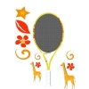 Sarı Tenis Raketi, Panda Desenli, Kullanışlı