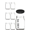 Şeffaf Cam Kavanoz Seti, 6 Adet Metal Kapaklı 190 ml