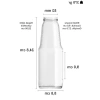 Şeffaf Meyve Suyu Şişesi, 1000 ml Kapasite ile Metal Kapaklı