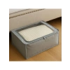 Şeffaf Pencereli Gri Yatak Altı Organizer, 46x66x20 cm