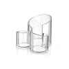 Şeffaf Üç Gözlü Organizer, 14.5x14.5x12 cm