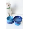 Seramik Mama ve Su Kabı, 2li Set, Mavi ve Renkli