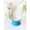 Seramik Yavaş Yeme Mama Kabı, Turkuaz Renkli Kedi İçin