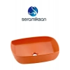 Seramiksan Dies Oval Turuncu Deliksiz Lavabo 50 cm