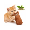 Sesli Peluş Kedi Oyuncağı Kahverengi Eğlenceli