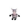 Sesli Zebra Peluş Köpek Oyuncağı, Siyah/Beyaz, 25x12x9,5cm