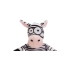 Sesli Zebra Peluş Köpek Oyuncağı, Siyah/Beyaz, 25x12x9,5cm