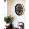 Sessiz Akar Duvar Saati, 30 cm Gold Kadran İle Modern Dekorasyon