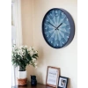 Sessiz Akar Duvar Saati - 30 cm Mavi