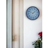 Sessiz Akar Duvar Saati - 30 cm Mavi