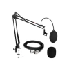 Set Mikrofon Standı, Pop Filtre ve XLR Kablo ile