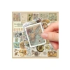 Seyahat Sticker Seti, 50li Vintage Harita Temalı