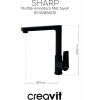 Sharp Mat Siyah Batarya Seti 3’lü Banyo-Lavabo-Evye