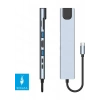 Shaza 8in1 USB Type-C Hub Port Adaptör HDMI USB Ethernet Pd Girişli