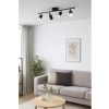 Sıralı Spot Ledli Avize, Modern Tasarım, Siyah Renk, 80 cm