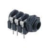 Siyah 6.3 mm stereo gitar jack şase, dayanıklı yapıda