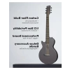Siyah akustik gitar, şık tasarım ve yüksek ses