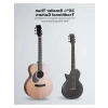 Siyah akustik gitar, şık tasarım ve yüksek ses