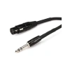 Siyah Ara Bağlantı Kablosu, 1/4 İnç TRS - XLR, 3 Fit