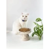 Siyah Ebru Desenli Seramik Mama ve Su Kabı