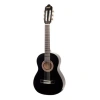 Siyah klasik gitar seti, kılıf ve yedek tel ile