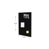 Siyah Metal Magnet Panosu, Dekoratif Mıknatıslı 50x70 cm