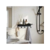 Siyah Paslanmaz Metal Yapışkanlı Banyo Organizer, 5 Kancalı