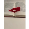 Siyah Plastik Kedi Şekilli Kitap Tutucu Seti, 4lü Okuma Aksesuarı