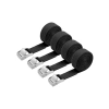 Siyah Renk 2 cm x 2 m Ayarlanabilir Gergi Kayışı - 4 Adet Set