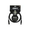 Siyah Renkli Mikrofon Kablosu, Altın Uçlu 3 Metre Uzunluğunda