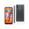 Spigen Samsung Galaxy M11 / A11 ile Uyumlu Kılıf Liquid Crystal 4 Tarafı Tam Koruma Crystal Clear - ACS00856