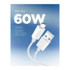 Spigen USB-A to USB-C 1 Metre Kablo 60W Güç / Hızlı Şarj / 480 Mbps Data Aktarım Hızı Type-C Ekstra Dayanıklı White - ACA08715