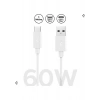 Spigen USB-A to USB-C 1 Metre Kablo 60W Güç / Hızlı Şarj / 480 Mbps Data Aktarım Hızı Type-C Ekstra Dayanıklı White - ACA08715