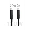 Spigen USB-C to USB-C 1 Metre E-Mark Çipli Örgü Kablo 100W Güç / PPS 2.0 Super Hızlı Şarj / Data Type-C Ekstra Dayanıklı ArcWire PB1800 Black - 000CB24746
