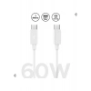 Spigen USB-C to USB-C 1 Metre Kablo 60W Güç / PPS 2.0 Desteği Super Hızlı Şarj / 480 Mbps Data Aktarım Hızı Type-C Ekstra Dayanıklı White - ACA08717