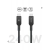 Spigen USB-C to USB-C 1.2 Metre Kablo 240W Güç / PPS 2.0 Desteği Super Hızlı Şarj / 40Gbps (E-Marker Çip) Data Aktarım Hızı / 8K Görüntü Aktarım / PD USB4 Gen3 Type-C Ekstra Dayanıklı Black - ACA09461