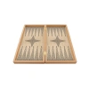 Star Marmara Yakma Ahşap Tavla – 12 mm MDF Kasa, Parlak Selefon Kaplama, 36 mm Krem & Siyah Tavla Pulları, 9 mm Zar – Dayanıklı, Şık ve Tasarım
