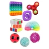 Stres Giderici Set - Popit, Işıklı Top ve Zeka Küpü ile Eğlenceli