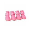 Su Geçirmez Pembe Renkli Köpek Botu, 4lü Set, Koruyucu