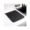 Süper Emici Mikrofiber Bulaşık Kurutma Matı - 43x35 cm, Siyah