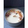 Tamamen Bitkisel Soya Mumu, Ahşap Fitilli Sandal Ağacı ve Vanilya Kokusu