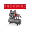 Taşınabilir Yağsız Sessiz Hava Kompresörü - 1.2HP, 8Lt, 8Bar
