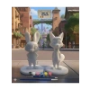 Tavşan ve Tilki Boyanabilir 3D Figür Seti - Sanat Kiti