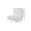 Tek Kişilik Katlanır Yaylı Yatak 90x190 cm - Beyaz