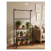 Tekerlekli Metal Saksı Standı, 3 Raflı Portatif Çiçek Rafı