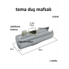 Tema Duş Mafsalı 2.2cm Fiskiye Oturağı Banyo Duş Seti Düğmeli Tip