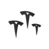 Tesla Model Y Uyumlu Parlak Karbon T Logosu Seti