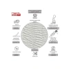 Tink 3D Kendinden Yapışkanlı Duvar Kağıdı Yeni Nesil Akustik Keçe Panel Desenli 52x98 cm (Beyaz, 2 Adet 1 m²)