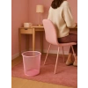 Toz Pembe Metal Fileli Çöp Kovası ile Şık ve Kullanışlı