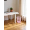 Toz Pembe Metal Fileli Çöp Kovası ile Şık ve Kullanışlı
